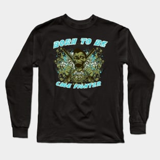 Scary Zombie Skull Long Sleeve T-Shirt